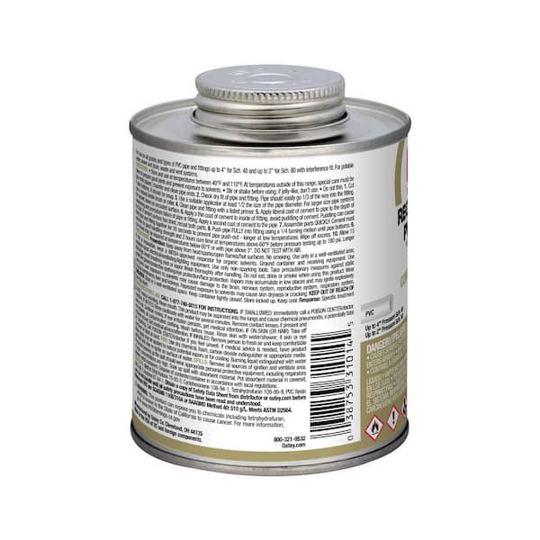 Oatey 32 oz. Regular Clear PVC Cement 310152 - The Home Depot