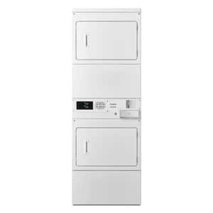 7.4 cu. ft Dryer vented Front Load Electric Dryer in White with Factory-Installed Coin Drop and Coin Box