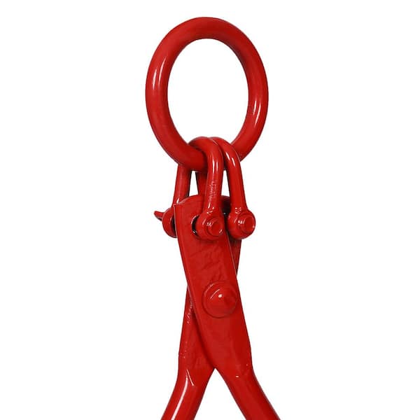Tidoin 32 in. Red Carbon Steel Log Tongs Heavy-Duty Grapple Timber