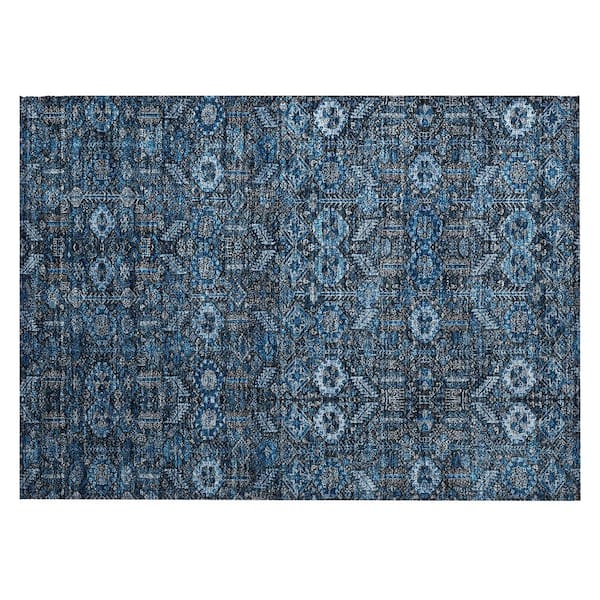Addison Rugs Chantille ACN574 Blue 1 ft. 8 in. x 2 ft. 6 in. Machine Washable Indoor/Outdoor Geometric Area Rug
