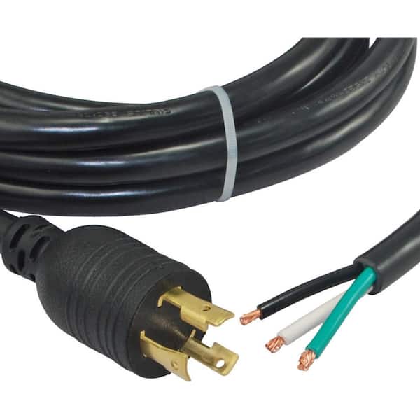 Conntek 15 ft. 10/3 NEMA L6-30P 30 Amp 250-Volt Locking Power Cord to Hard Wire
