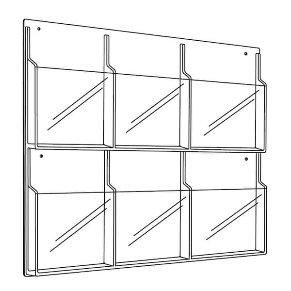 Safco Reveal 6 Magazine Wall Display