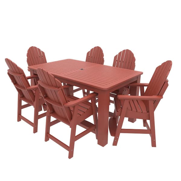 Highwood Springville 7-Pieces Recycled Plastic Outdoor Dining Set
