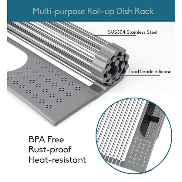 CozyBlock Foldable Steel Dish Rack eModern Decor