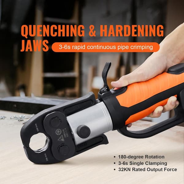Pro Press Tool, 18-Volt Electric Pipe Crimping Tool for 1/2 in. to 2 in. Stainless Steel Copper PEX Pipes Press Tool Kit