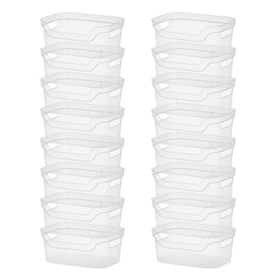 Sterilite 9.5 x 6.5 x 4 Inch Clear Open Storage Bin with Carry Handles (48  Pack), 1 Piece - Ralphs