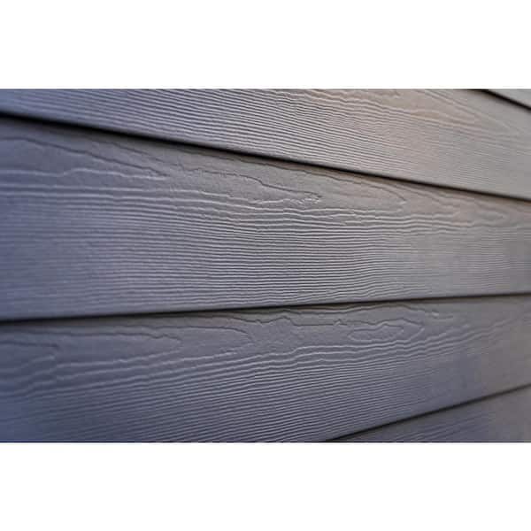 Hardie Plank HZ5 6.25 in. x 144 in. Statement Collection Night Gray Cedarmill Fiber Cement Lap Siding