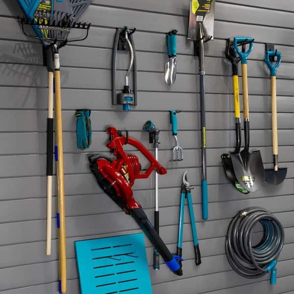Proslat 48 in. H x 96 in. W PVC Slatwall Kit with Basic Bundle in