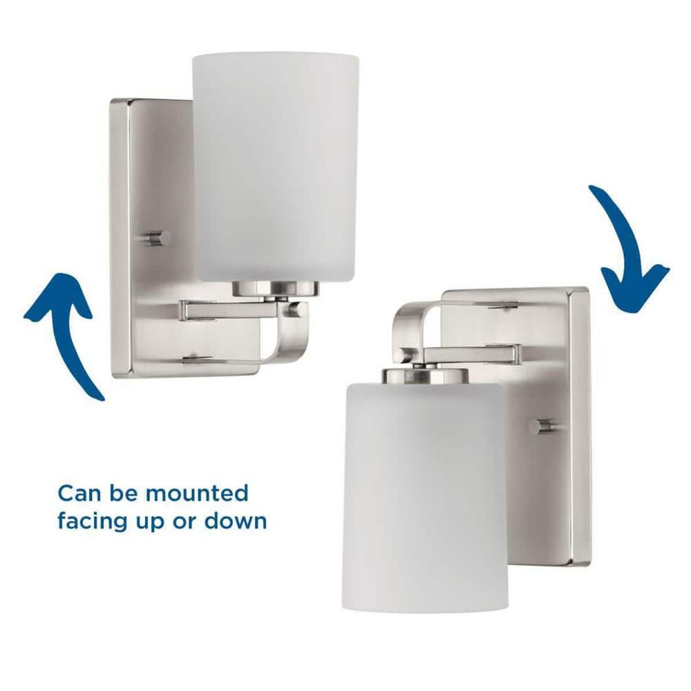 League 5.5'' Brushed Nickel Cylinder Bath Vanity Light