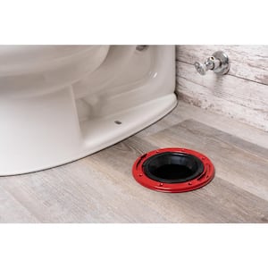 Fast Set 4 in. ABS Open Hub Spigot Toilet Flange with Metal Ring