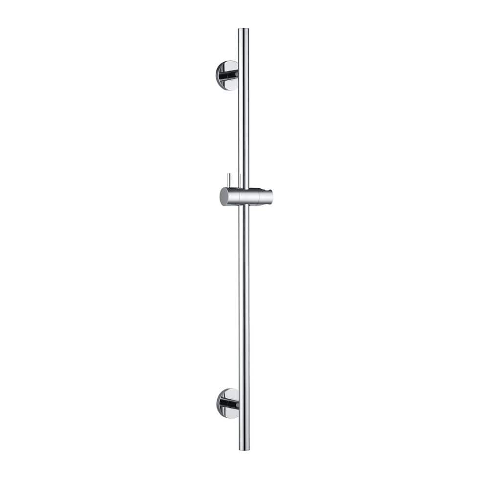30-Inch Chrome Adjustable Slide Bar for Handheld Showerheads