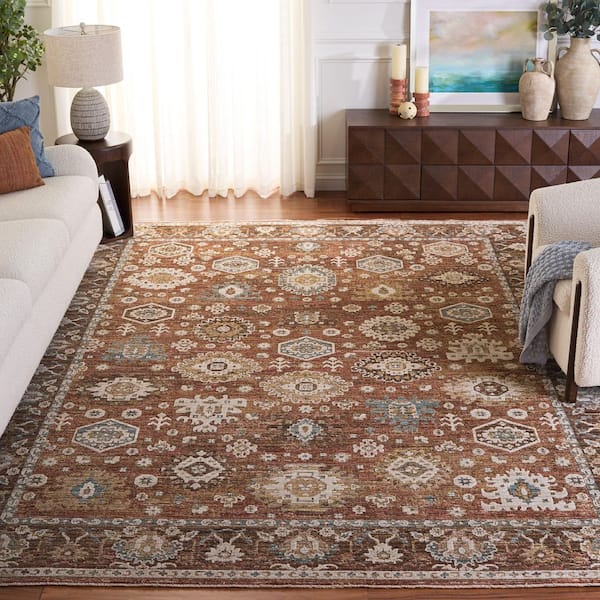 Sarafina 10 ft. x 13 ft. Copper/Brown Tribal Area Rug