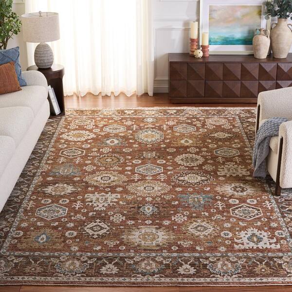 Sarafina 8 ft. x 10 ft. Copper/Brown Tribal Area Rug
