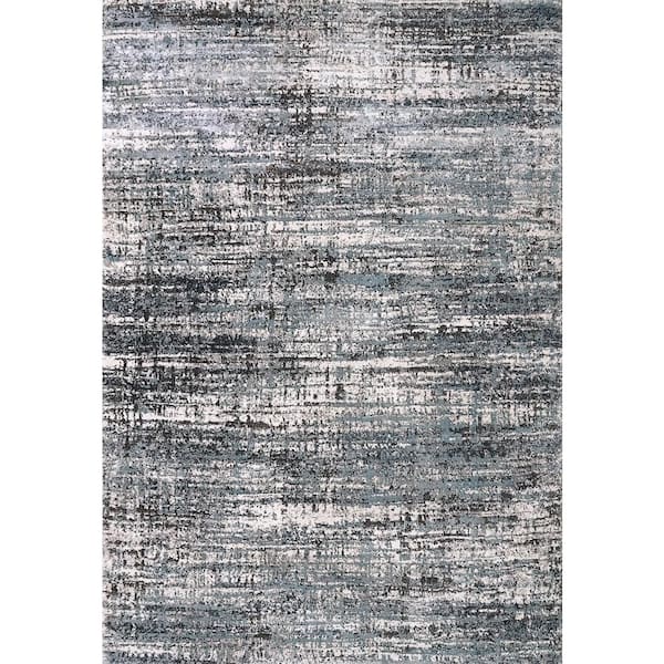 Dynamic Rugs Riley 6 ft. 7 in. X 9 ft. 6 in. Blue/Grey Abstract Indoor Area Rug