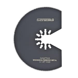 Universal 3-1/8 in. Quick-Fit HSS Segmented Oscillating Multi-Tool Quick-Release Flush Saw Blade