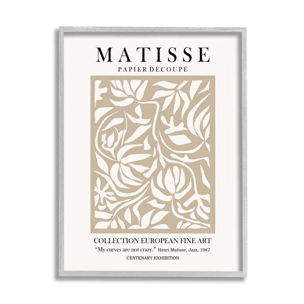 The Stupell Home Decor Collection Neutral Floral Foliage Pattern ...