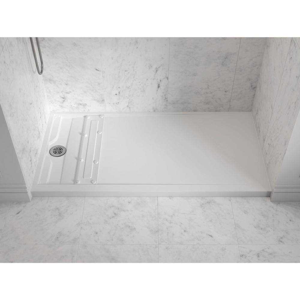 Townsend 60'' x 36'' White Solid Surface Rectangular Shower Base
