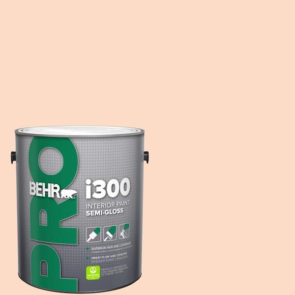 BEHR PRO 1 gal. #250C-2 Sugared Peach Semi-Gloss Interior Paint