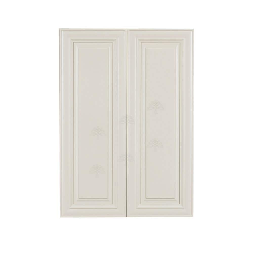 Princeton Assembled 36 in. x 42 in. x 12 in. 2-Door Wall Cabinet with 3-Shelves in Off-White price history on PriceWatchPro