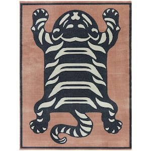 Tigris Rust 7 ft. 10 in. x 10 ft. Animal Print Area Rug