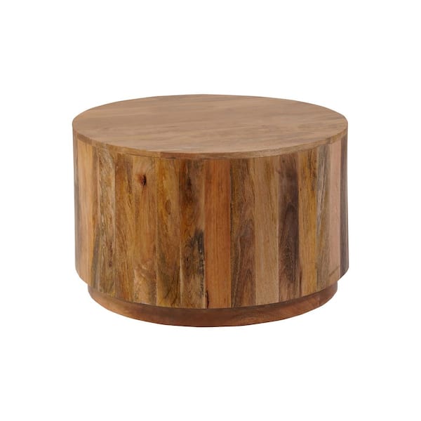 Unbranded Krissa 30 in. Natural Round Wood Coffee Table