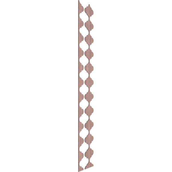 Ekena Millwork Marrakesh 94 in. H x 0.25 in. W Slatwall Panels in Walnut 12-Pack