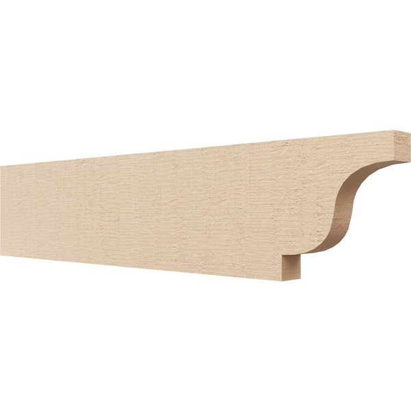 Ekena Millwork 2-in. x 8-in. x 36-in. Newport Woodgrain, Primed Tan Timberthane Polyurethane Rafter Tail Brace