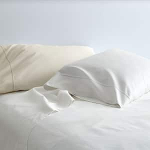 Legends Hotel Organic Solid 300-Thread Count Cotton Sateen Flat Sheet