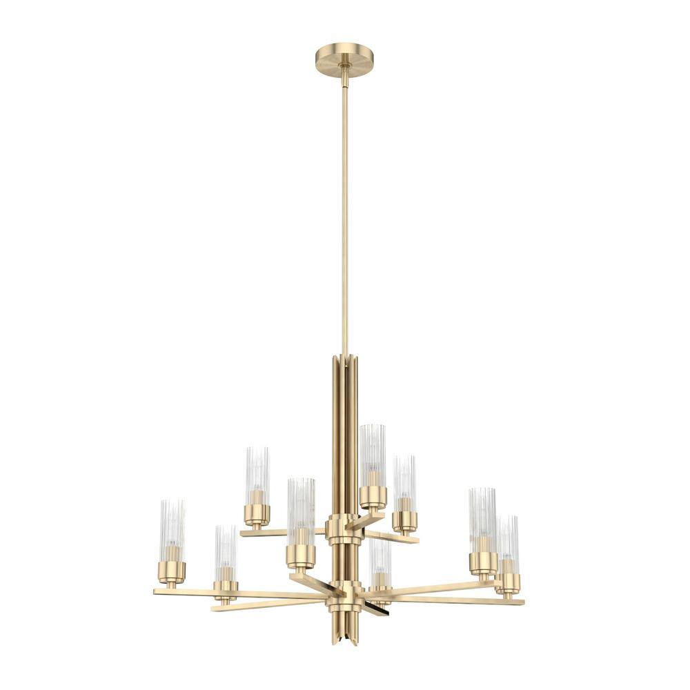 Alturas Gold 9-Light 2-Tier Candle Style Chandelier
