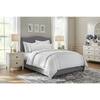 Home Decorators Collection Charcoal Gray Upholstered Platform King Bed with Curved Headboard B272-KM080