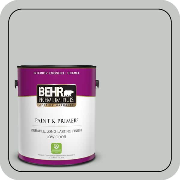 BEHR PREMIUM PLUS 1 gal. #BNC-07 Frosted Silver Eggshell Enamel Low Odor Interior Paint & Primer