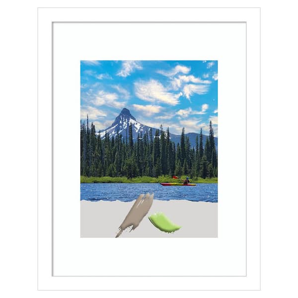 Amanti Art Svelte White Wood Picture Frame Opening Size 11 x 14 in. (Matted To 8 x 10 in.)