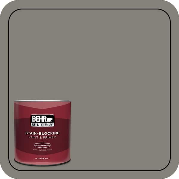 BEHR ULTRA 1 qt. #N360-5A Wood Ash Extra Durable Flat Interior Paint & Primer
