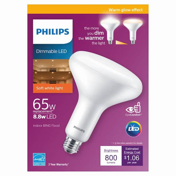 philips led br40 warm glow dimmable