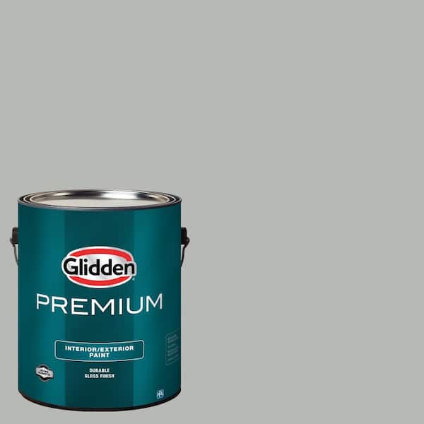 Glidden Premium 1 gal. Gray Stone PPG1009-4 High Gloss Interior/Exterior Trim, Door and Cabinet Paint