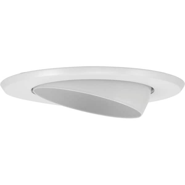 Progress Lighting 5 in. PAR30 Satin White Eyeball Recessed Trim for Progress Lighting 5 in. Housing