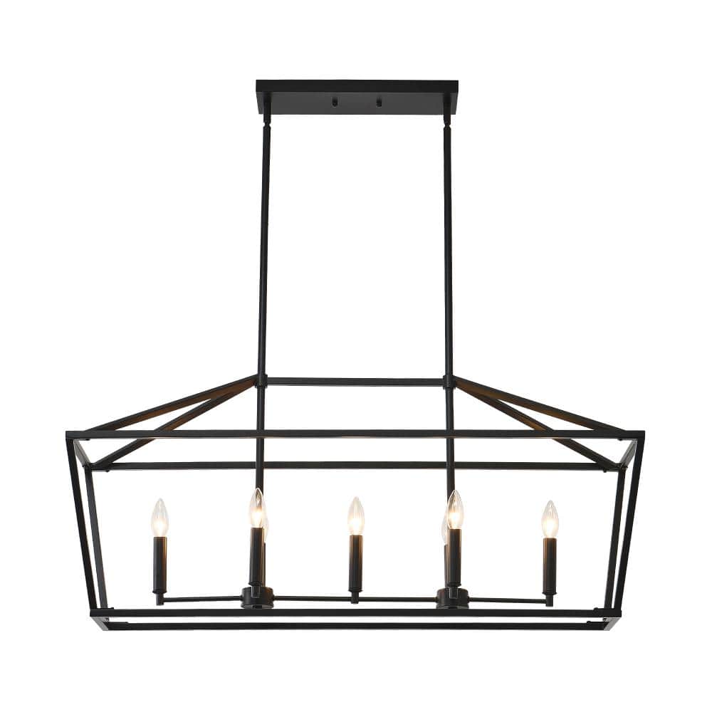 41.9 in. 7-light Black Industrial style Island Chandelier for Kitchens and Dining Rooms price history on PriceWatchPro