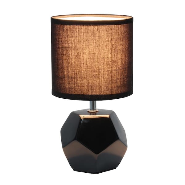 Black Round Prism Mini Table Lamp, Home Depot Mini Table Lamps