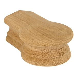 Stair Parts 7519 Unfinished White Oak Opening Cap Handrail Fitting