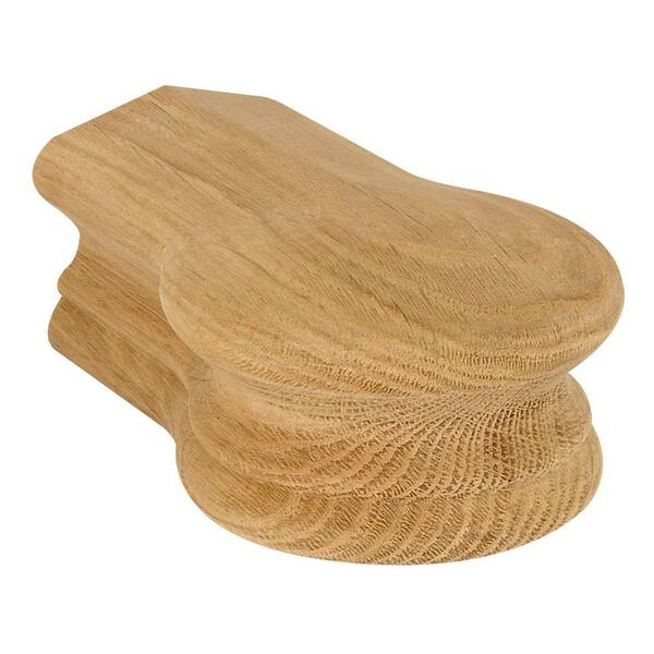 Stair Parts Unfinished White Oak Opening Cap Stair Handrail Fitting ...