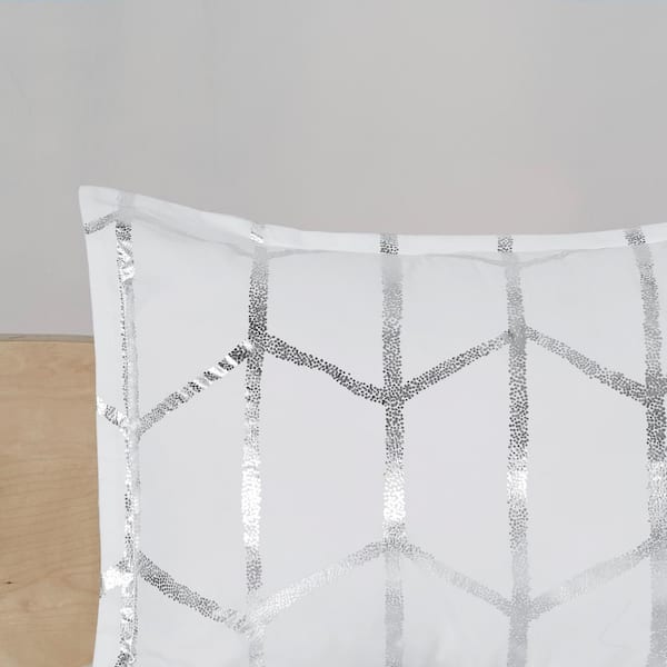 Intelligent Design Khloe 5-Piece Grey/Silver Full/Queen Comforter Set  ID10-1244 - The Home Depot