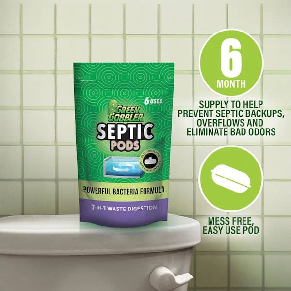 Green Gobbler Septic Tank Treatment Pods Drain Cleaner (2-Pack