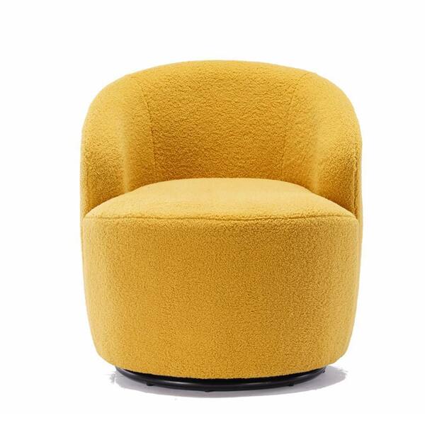 yellow fur chair