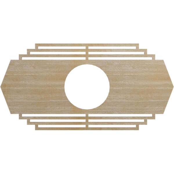 Ekena Millwork 32 in. x 16 in. x 0.375 in. Wood Medallion