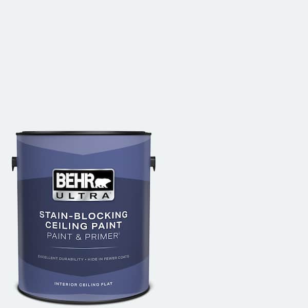 BEHR ULTRA 1 gal. #BL-W10 Maui Mist Ceiling Flat Interior Paint and Primer