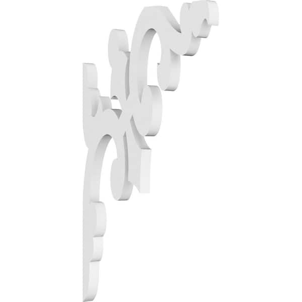 Ekena Millwork 5/8 in. W x 13 in. H x 7-1/2 in. D PVC Milton Bracket