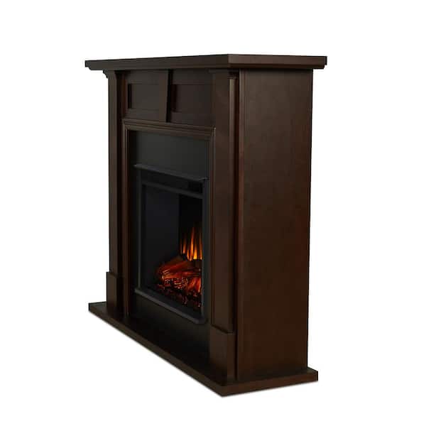 Real Flame Granby 50 In Freestanding Electric Fireplace In Dark Walnut 4410e Dw The Home Depot