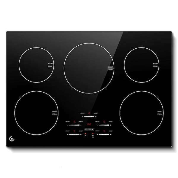 30 in. 5 Elements Induction Electric Cooktop in Black with Ceramic Glass Top and Built-in Induction (240V/10600W)