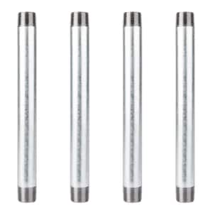 3/4 in. x 10 in. Galvanized Steel Nipple (4-Pack)