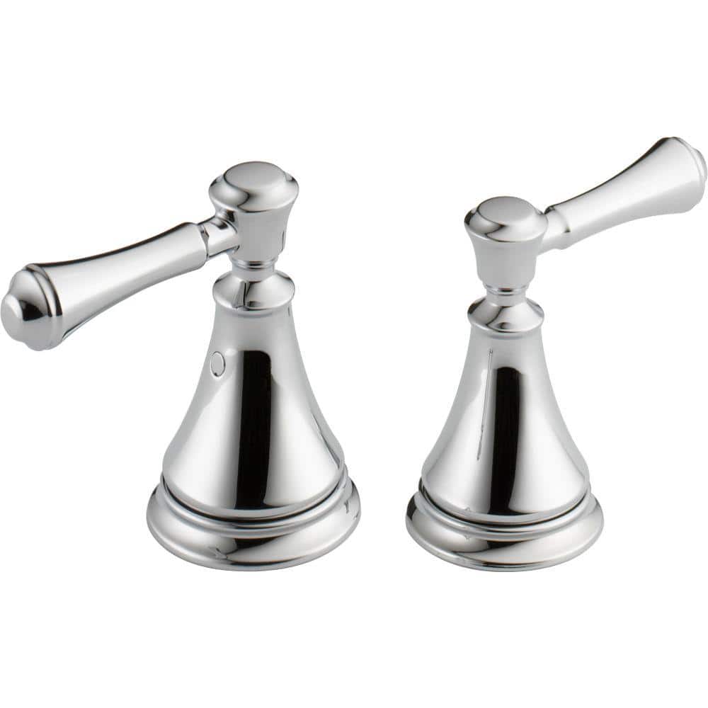 Delta Pair of Cassidy Metal Lever Handles for Bathroom Faucet in Chrome